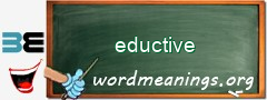 WordMeaning blackboard for eductive
